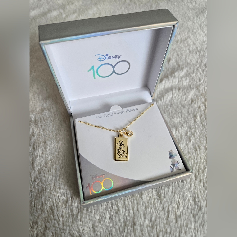 Disney 100 Minnie Mouse Gold Plated Necklace